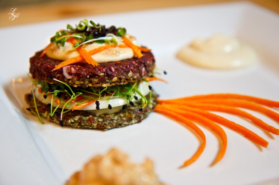 Raw Burgers with Beets
